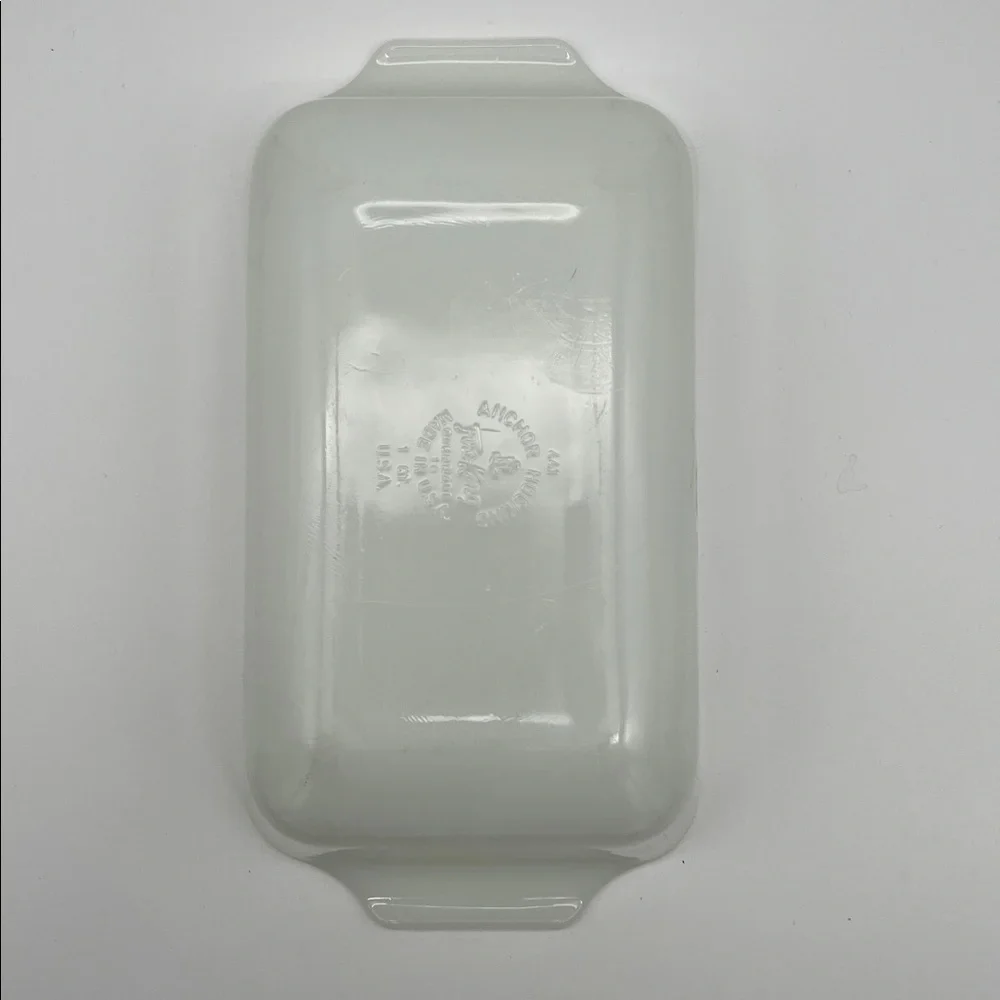 Vintage Anchor Hocking 441 Fire-King Meadow Green Milk Glass Baking Dish - 1 Qt
